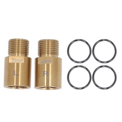 1 Pair Bike Pedal Extender Steel 20mm Gold Extended Pedal Spacer for 916 In Threaded Pedals Bike