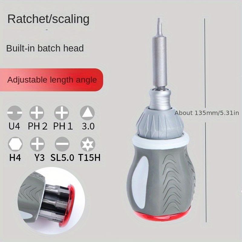 Set șurubelniță cu clichet rotativ la 180 de grade cu unghi multiplu, șurubelniță multifuncțională reglabilă, specială pentru uz casnic
