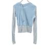 Riu Long Sleeve Switching Sweater F Light Blue X Grey Knit with Ring Women Used