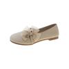 Fashion 2024 Female Footwear Casual Sneaker Round Toe New Summer Dress Moccasin Bow-Knot Round Toe Shoes Woman Mary Jane Shoes