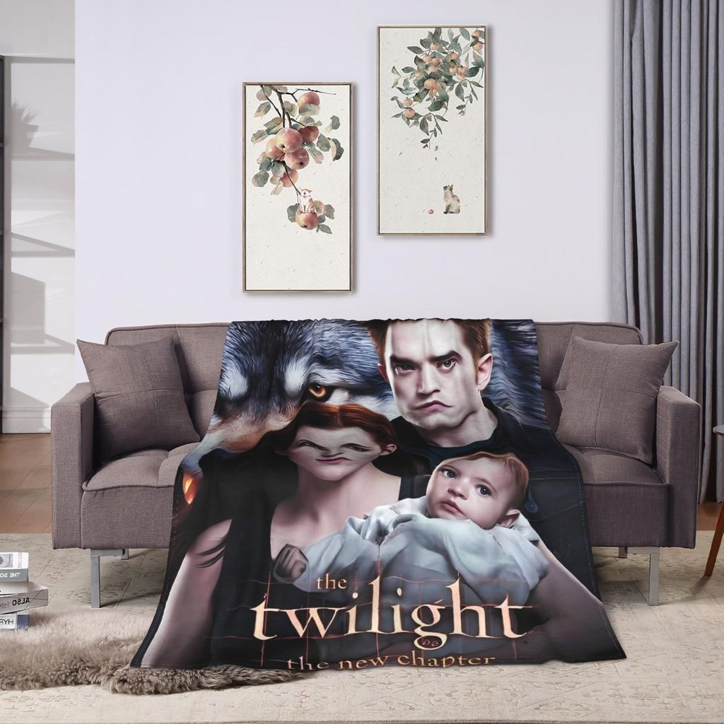 3D The Twilight Saga Edward Bella Super Warm Blanket Travel Office Plush Throw Blanket Flannel Bedspread Sofa Bed Cover