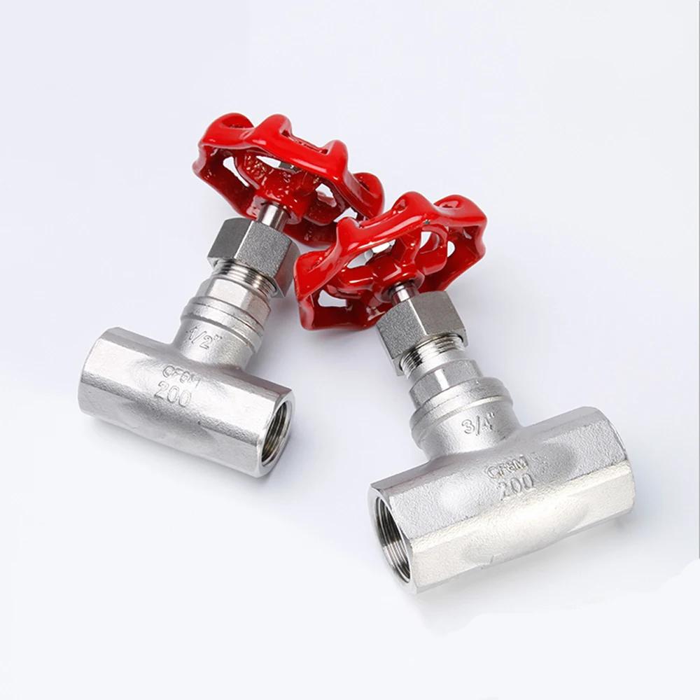 DN15-50 1/2" 3/4" 1" 1-1/4" 1-1/2" 2" BSPT Female Shut-off Valve 304 Stainless Steel Water Gas Oil Home Garden