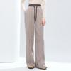 Betu Women's 2025 Winter Loose Fit Wide-Leg Pants with Color-Block Waist