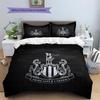 Set Copripiumino Trapuntato con Fantasia Newcastle United F.C. Decorazione per la Casa Regalo (1 * copripiumino + 2 * federe senza imbottitura)