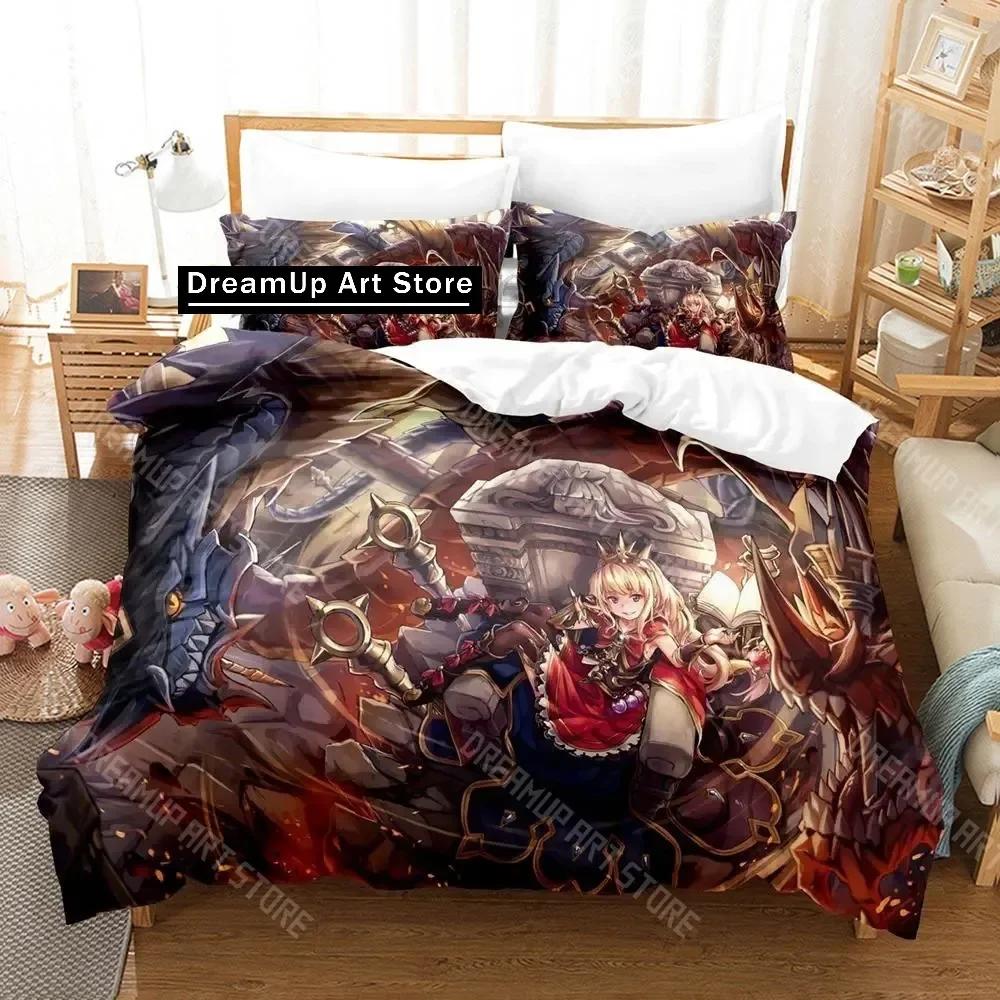 3D Print Granblue Fantasy Bedding Set Single Twin Full Queen King Size Bed Set Aldult Kid Bedroom Duvetcover Sets 3D Print Anime