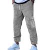 Men's Corduroy Trousers Solid Color Sweatpants Loose Straight Multi-pocket Men's Thin Casual Pants Autumn and Winter