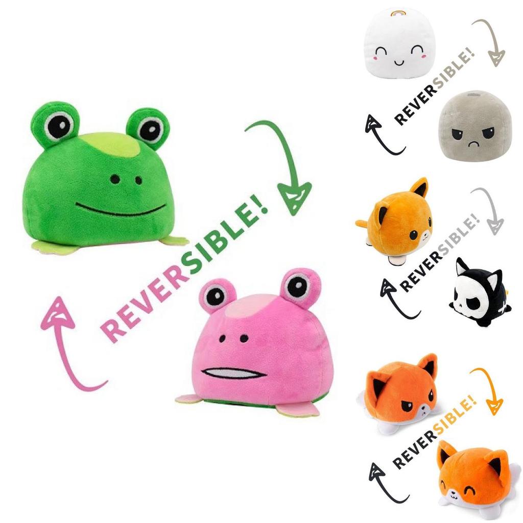 Reversible Flip Cat Plush Stuffed Toy Soft And Cute Animal Doll For Children Gifts