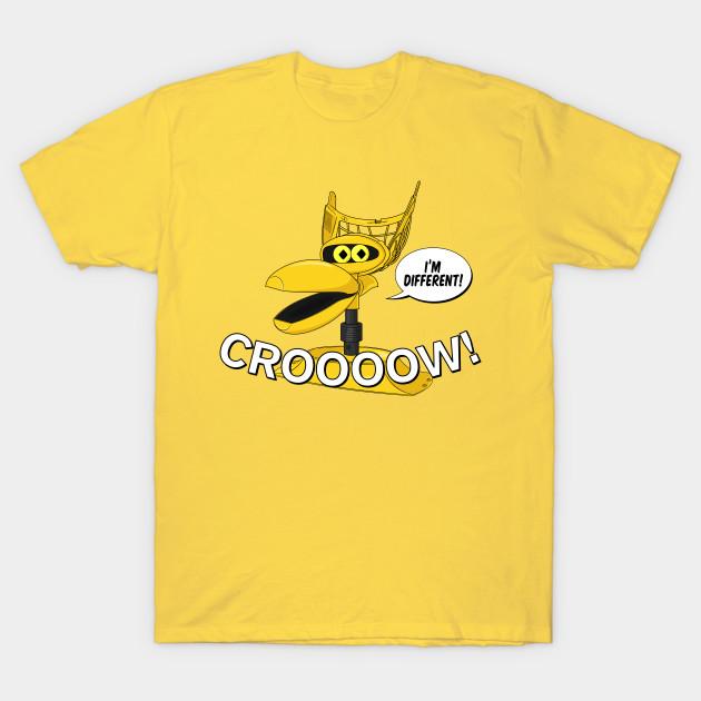 Men Black Print T-shirt Mst3K Crow  Croooow!  And  I M Different  No-Cut Transfer Paper Print Cotton Tshirt 2XL жёлтый