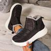 Women's Winter Warm Snow Boots with Fur Lined Warm Slip On Short Boots for Women Comfortable Outdoor Waterproof Chunky Platform Walking Booties Shoes