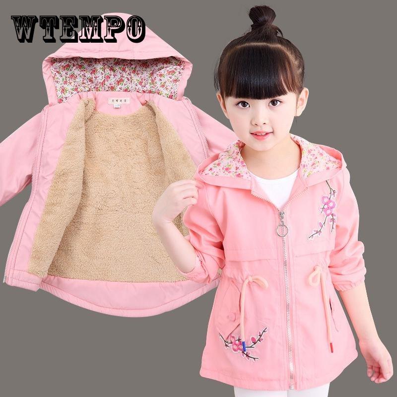 

Детское пальто на осень-зиму, плюшевая детская длинная куртка для девочек, утепленное детское пальто, детская ветровка