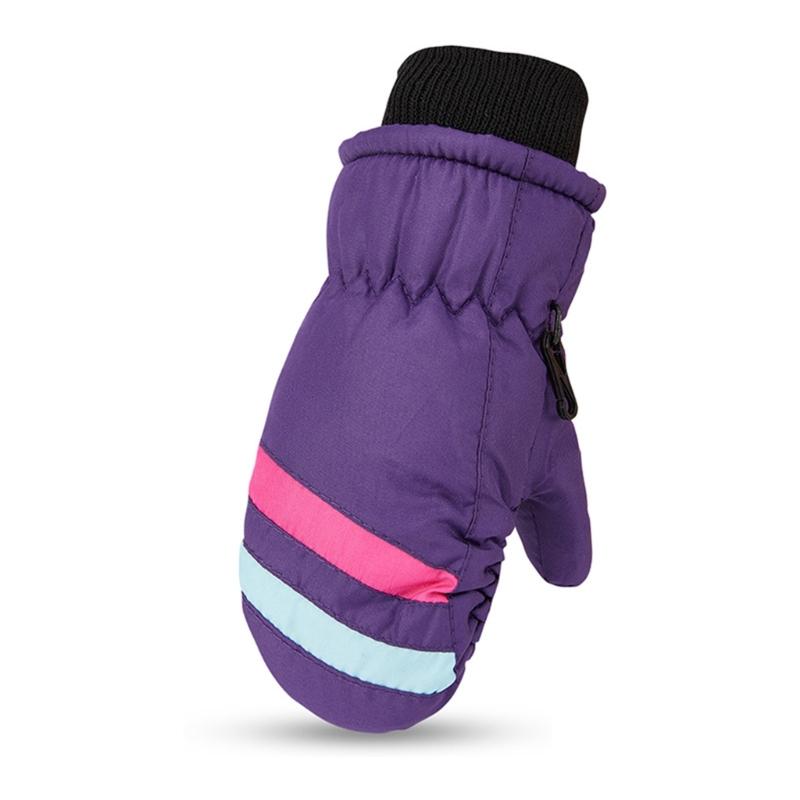 2-5 let Nepromokavé dětské lyžařské rukavice Zimní cyklistické rukavice Protiskluzové rukavice Teplé silné fleecové rukavice na snowboarding