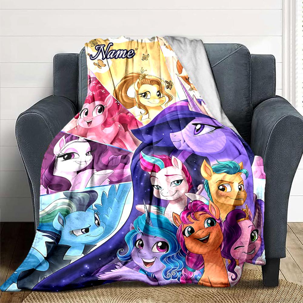 Custom Name Rainbow Dash Party Party Blanket For Couch Bed Plush Cozy Fuzzy Blanket Super Soft Warm Blankets For Fall And Winter 0916116