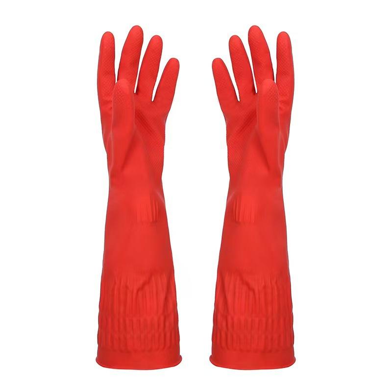 Latex Dishwashing Gloves, Waterproof And Non-slip Housework Kitchen Cleaning Laundry Car Washing Labor Gloves