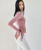 Deviwear Women'S Yoga Wear Devi-O0017-Smoke Rose Pilates Triple Twist Long Cardigan