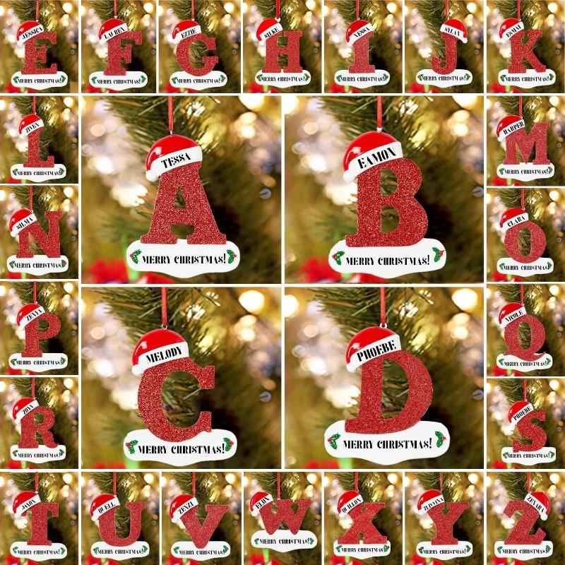 1Pcs 26 Christmas Letter Decor Xmas Tree Decoration 3D Hanging Pendant Party Home Room Ornament Navidad New Year 2026 Gifts