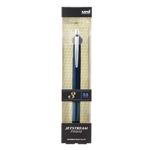Mitsubishi Pencil 3 Color Ballpoint Pen Jet Stream Prime 0.5 Dark Navy Easy to Write SXE3300005D.9