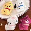 Anime Pachacco Straberry Bear Winnie Pooh Hello Kitty Plush Keychain Cartoon Figure Cute Bag Pendant Accessories Kids Gift