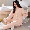 Pajamas Women'S Winter Coral Fleece Thickened Fleece Autumn And Winter Flannel Can Be Worn Outside Winter Loungewear