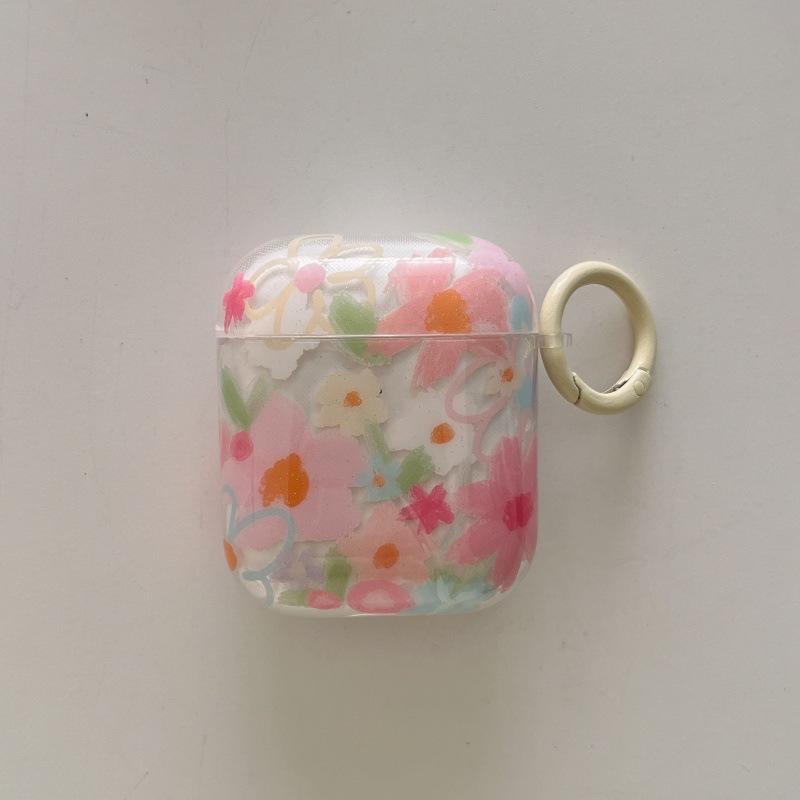 Spring flower oil painting applies to Apple AirPods 3rd generation protective case Pro earphone case 2022 new wireless 4 simple
