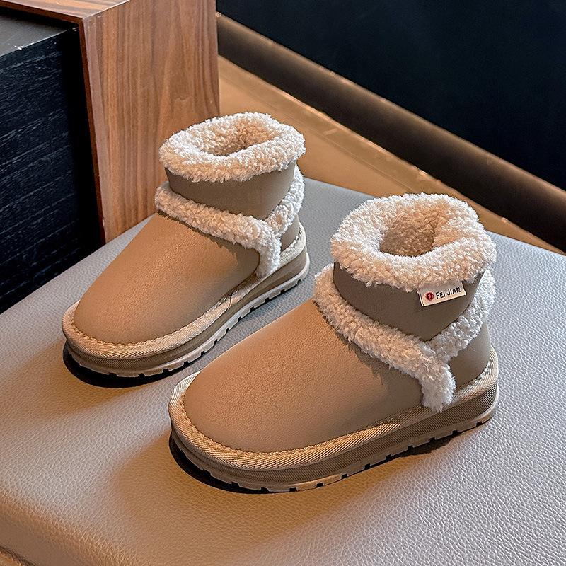 2024 Winter-Schneestiefel für Kinder – Warmer Samt, Kurzer Stil für Jungen & Mädchen, Kleinkind Outdoor Baumwollschuhe