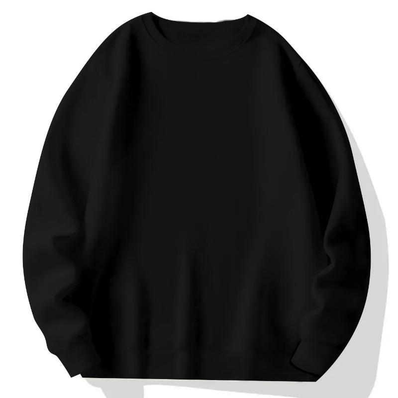 Loose Fit Women's Pullover Sweatshirt, Comfortable Plain Fabric, Ideal for Weekend Outings