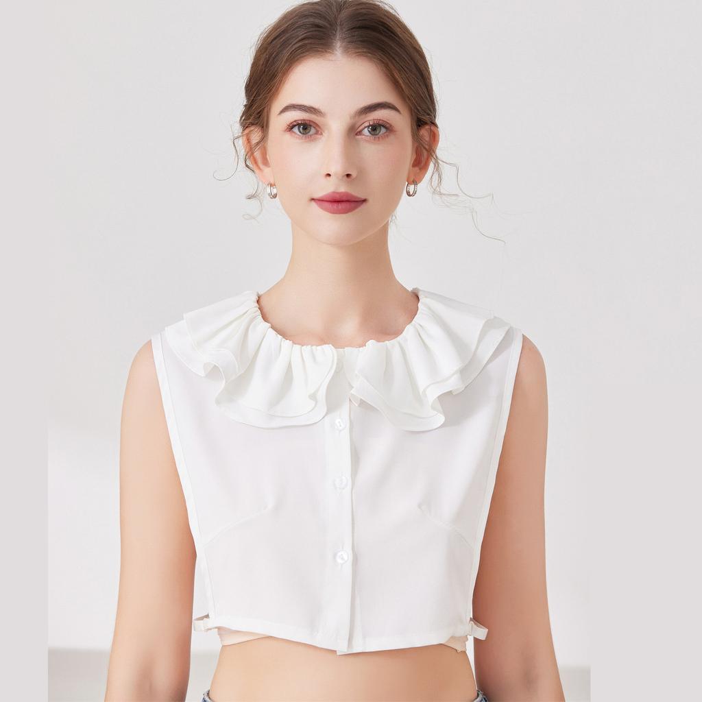 Vintage Lapel Fake Collar Female Detachable Shirt False Collar for Women Blouse Sweater Lapel Top Clothing Accessories