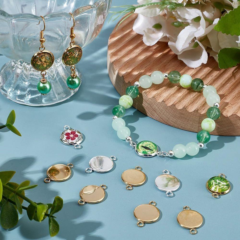 5pcs Blank Pendant Charms Round Blank Pendant Trays Versatile Tray Setting  Jewelry Making