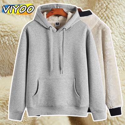 Men's Women's Winter Autumn Clothes Thick Plus Velvet Hooded Coat Hoodies Sweatshirts Pullovers For Men Outdoor Fashion Clothing