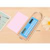 1pc 10cm Ruler Mini Calculator Ultrathin Solar Energy Multifunction Calculator for Children School
