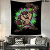Tazmanian Devil Wall Tapestry Aesthetic Wall Hanging Printed Fabric Blanket Decorative Tapestries for Bedroom Living Room Home Decor
