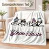 Gorillaz Custom Name Flannel Throw Blanket Soft Warm for Sofa Bed Indoor Home Use