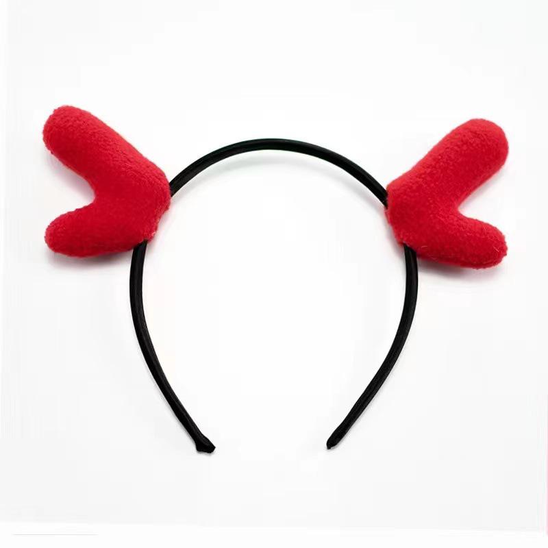 Elf Antlers Headband with Gold Sequin Ears - Festive Holiday & Halloween Party Accessory