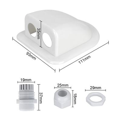 Caravan Solar Car Junction Box Cable Entry Gland Box Roof Wire Entry Dual Hole Cable Connector Holder