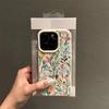 Dyeing Flowers Pattern Phone Case For iPhone 17 Pro Max 16 Plus 15 Pro 14 13 12 11 XR 17Air Lychee Textur Soft Cover
