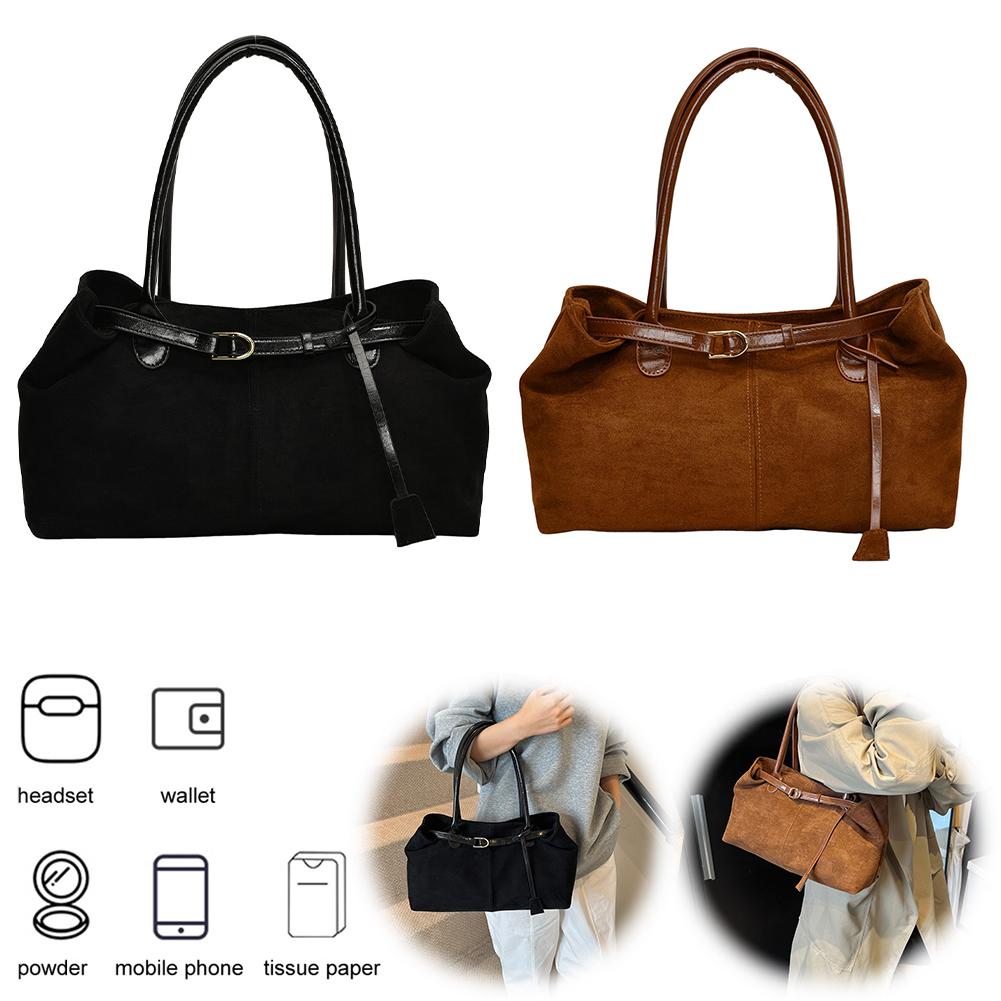 

Женская модная сумка через плечо из искусственной кожи, стильная однотонная сумка через плечо, дорожная сумка-хобо чёрный