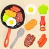 8Pcs Montessori Simulation Kitchen Toys Steak Vegetable Educational Cookware Game Set Pretend Play Bread Hot Dog