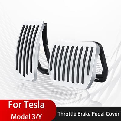 Aluminum Alloy Foot Pedal For Tesla Model 3 Y Upgrade Snap-on Model Throttle Non-Slip Cover Accessories Car Styling