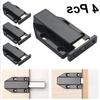 4 st/förpackning Skåpsspärr Dörr Tryck för att Öppna Touch Magnetisk Svart Skåpsspärr Kraftig Spärr Dörrsug Återstudsare