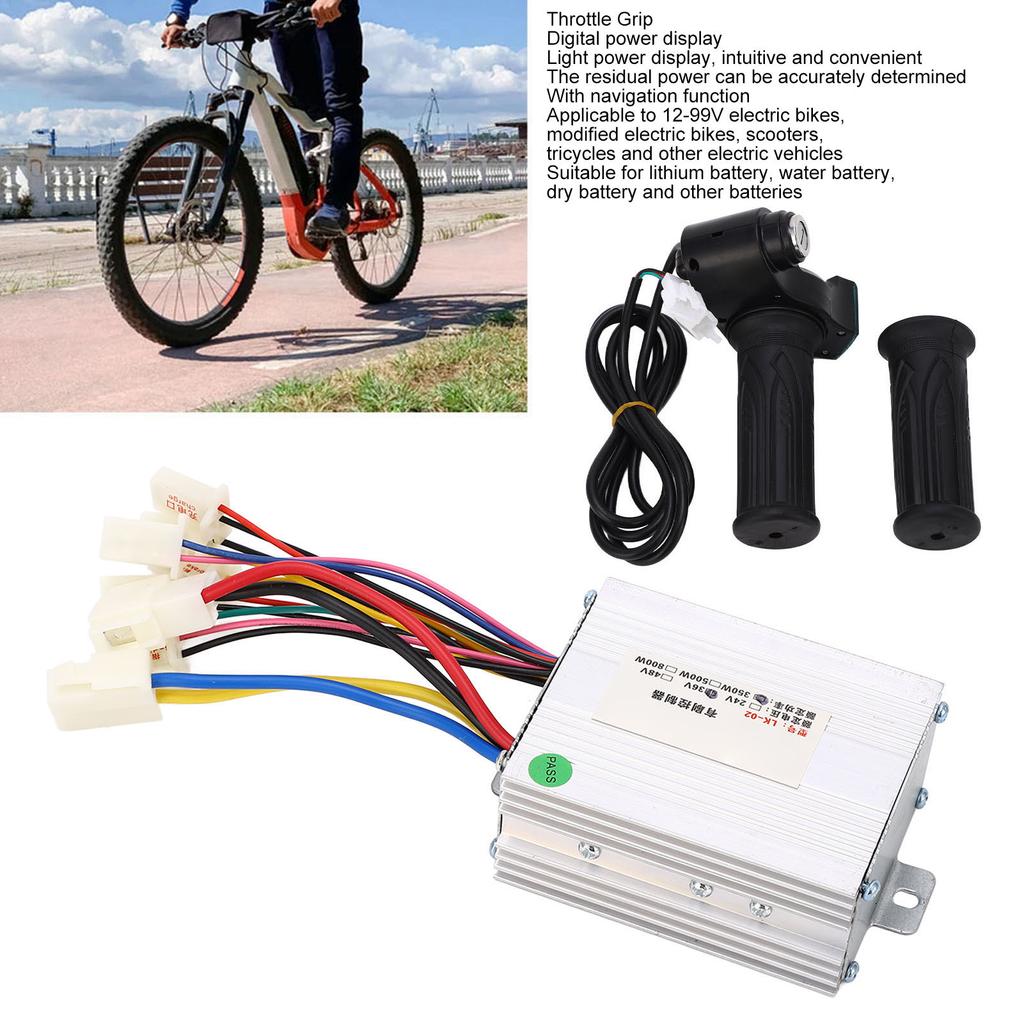 36V 800W Brush Speed Motor Set Controller Electric Bike Thumb Throttle Handlebar Conversion Controller Kit