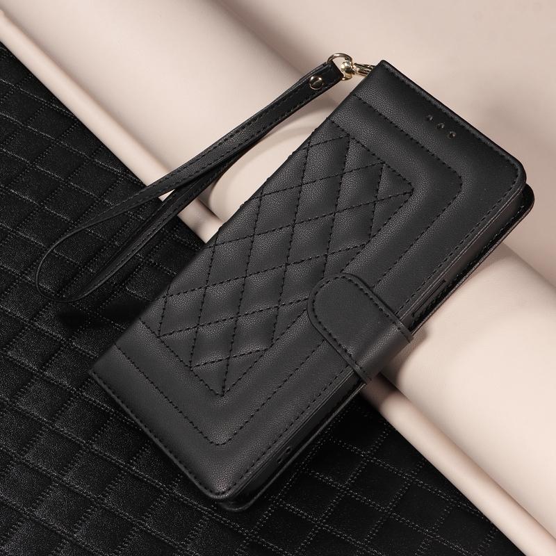 Diamond Check Flip Case on For Samsung Galaxy A51 A50 A52 A71 A20 A21S A30 A10 A31 A70 A72 A20S A20E Capa Magnetic Leather Cover