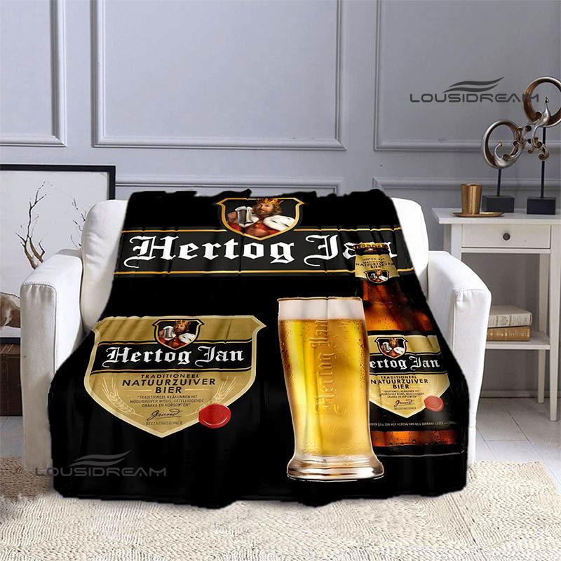 

Hertog jan LOGO printed Blankets Fashion Warm Blanket Soft And Comfortable Blanket Home Travel Blankets BedLinings Birthday Gift 75x90cm