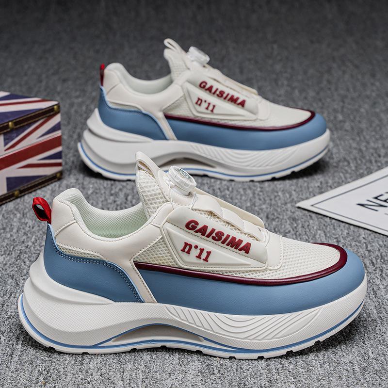 Men's shoes 2025 summer new breathable knob buckle sports shoes niche Harajuku versatile non-slip platform casual shoes men