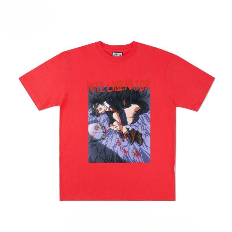 

Lain Graphic Print Autumn Pure Cotton Men s and Women s T-shirt Short Sleeve Street Fashion Trend Clothing Harajuku Vintage 4XL