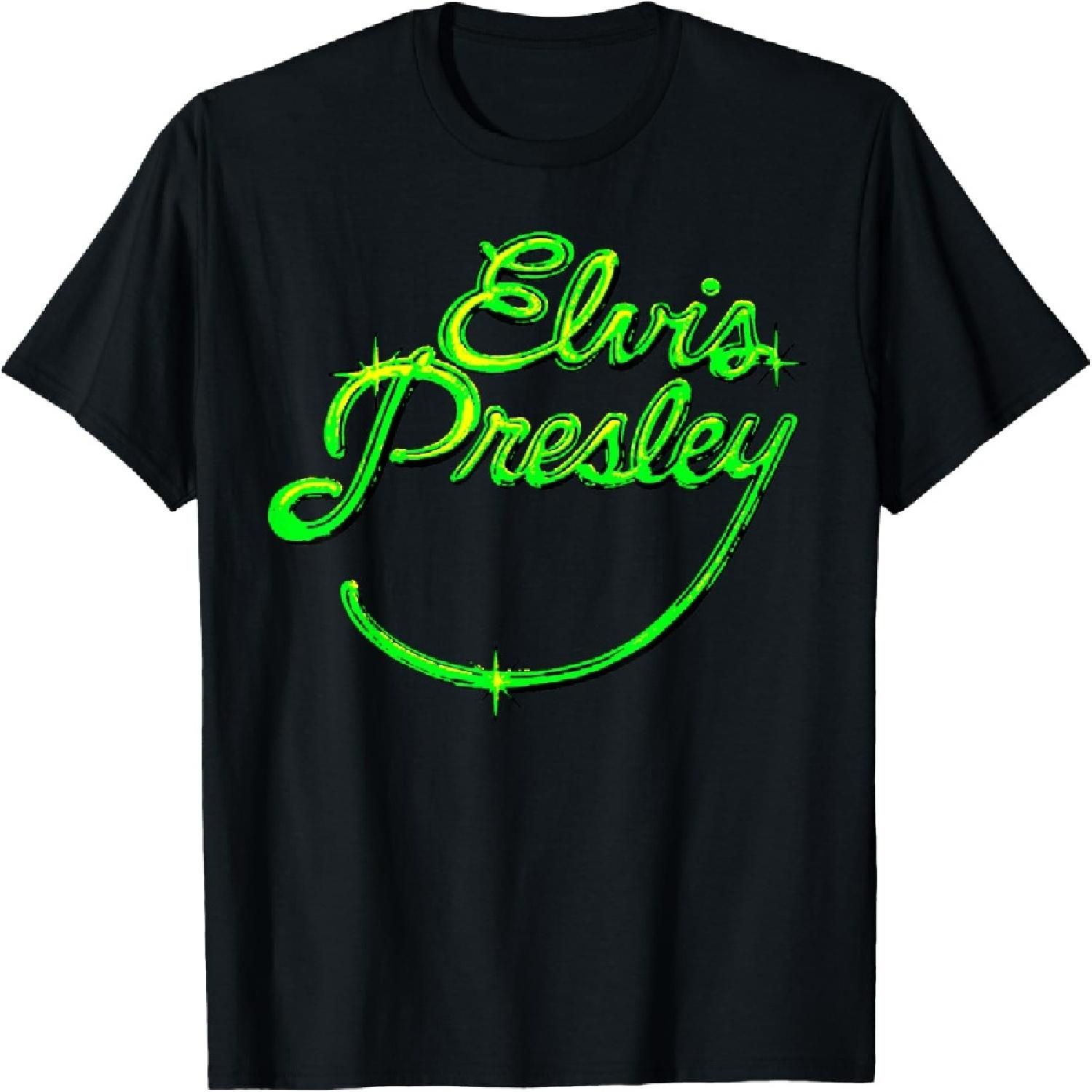 

Elvis Presley Official Retro Script T-Shirt XXXXXL чорний