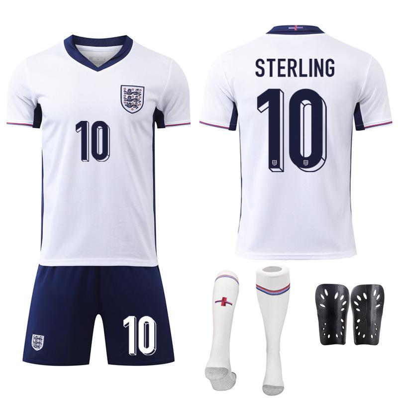 Europacupen England Fotbollsuniform Set 11 Foden Nr. 1 Bellingham Kane Fotbollströja