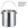 Stainless Steel Ice Bucket Portable Double-Layer Insulated Barrel with Handle Design