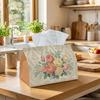 1pc Victorian Botany Tissue Box - Rose Floral Bouquet Napkin Storage Box, Suitable for Rolls/facial Tissues/single Sheets,Two Sizes Available for Home