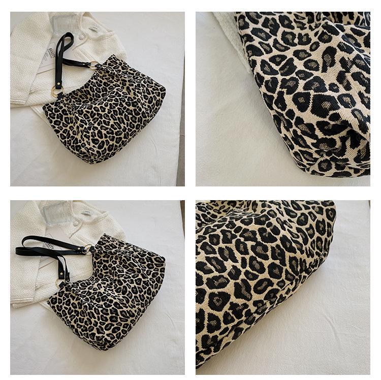 2024 Leopard Print Women's Large Capacity Winter Tote & Messenger Bags