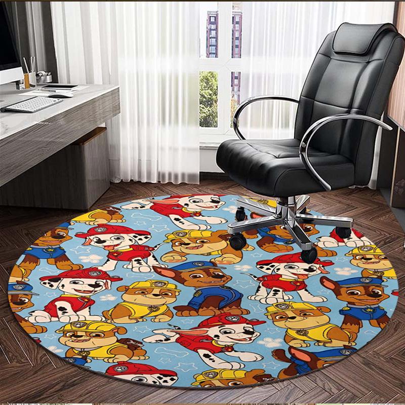 PAW Patrol Print Round Rug, Washable Floor Carpet, For Entryway Dorm Laundry Room Office Study, Home Decor Birthday Christmas Gift