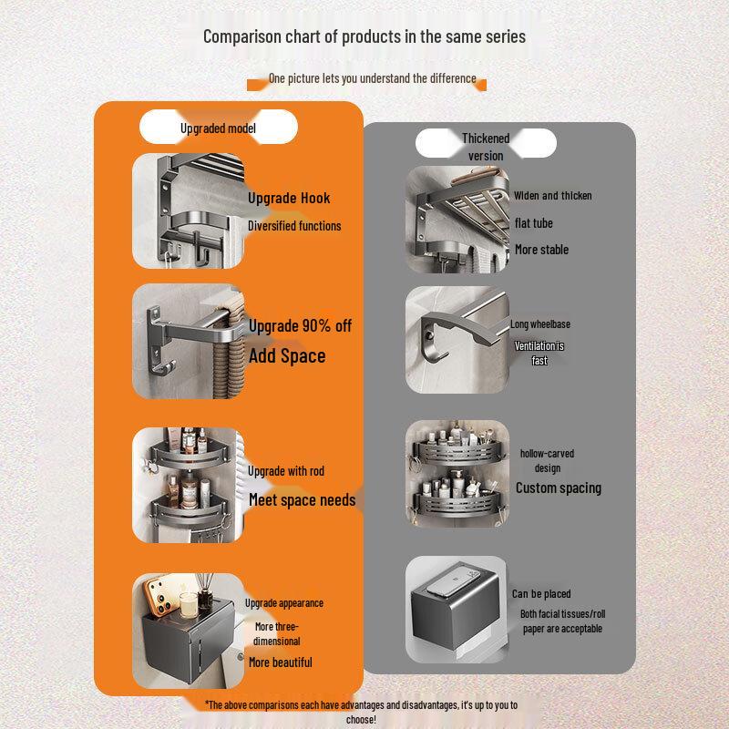 Cobbe Gunmetal Grey Space Aluminum Bathroom Rack Series